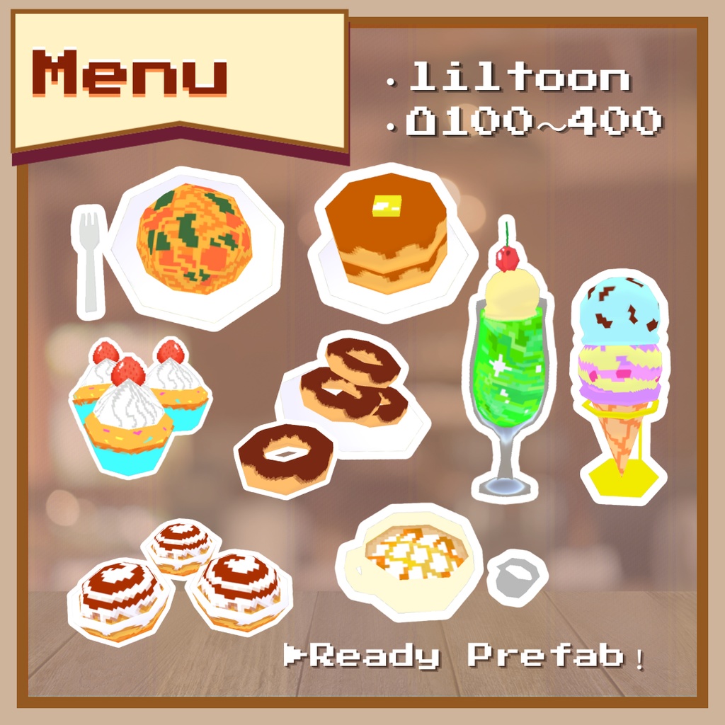 Low-Poly Cafeセット