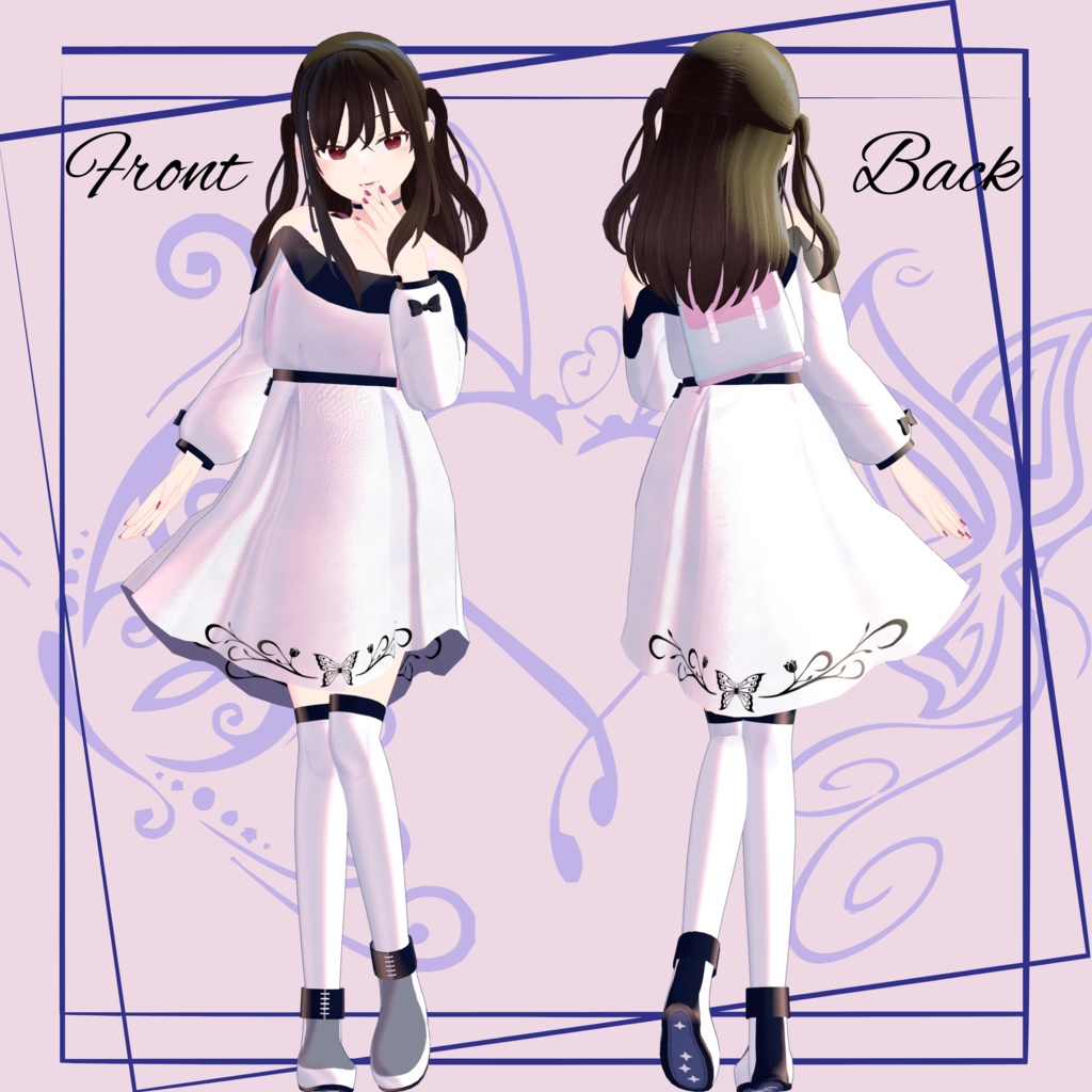 オリジナル3Dモデル「黒蝶‐Kurocho‐」