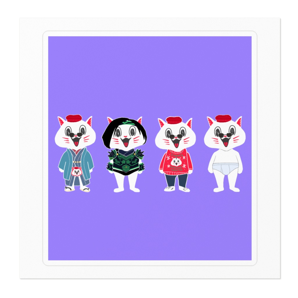 ケルヒャねこ集合ステッカー