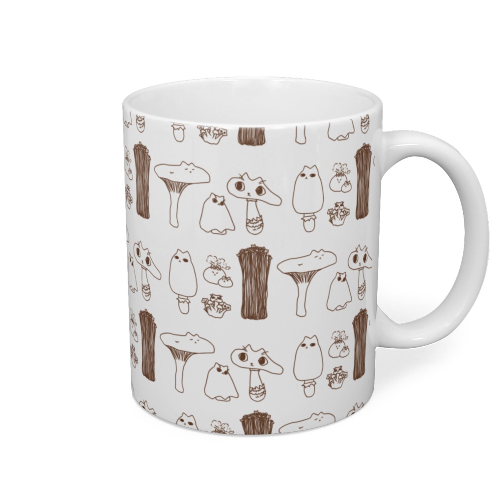 ぜんぶねこ(きのこ) マグカップ
