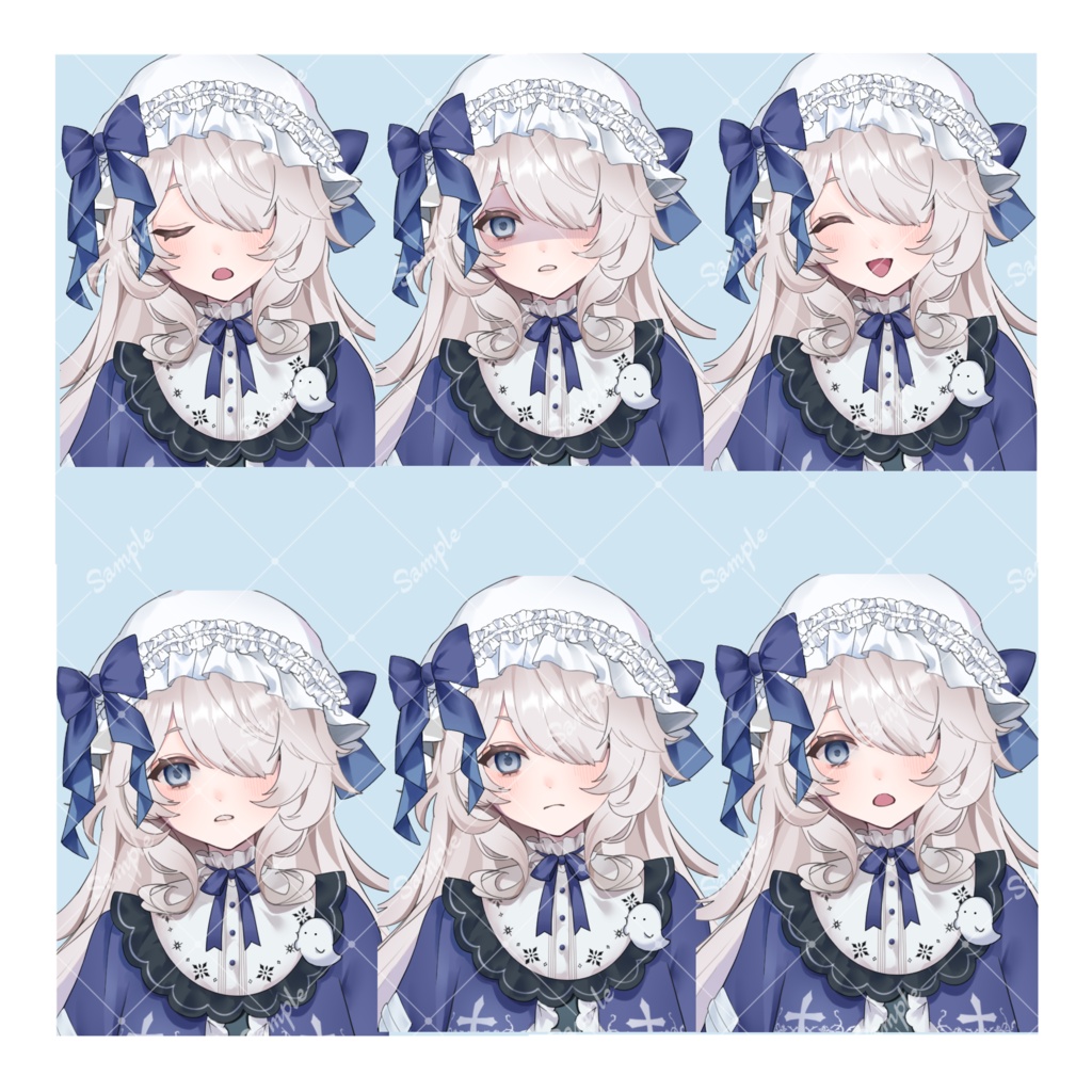 【全身立ち絵・差分あり】白髪ゴスロリ少女
