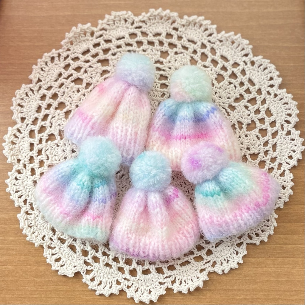 手編みのニット帽