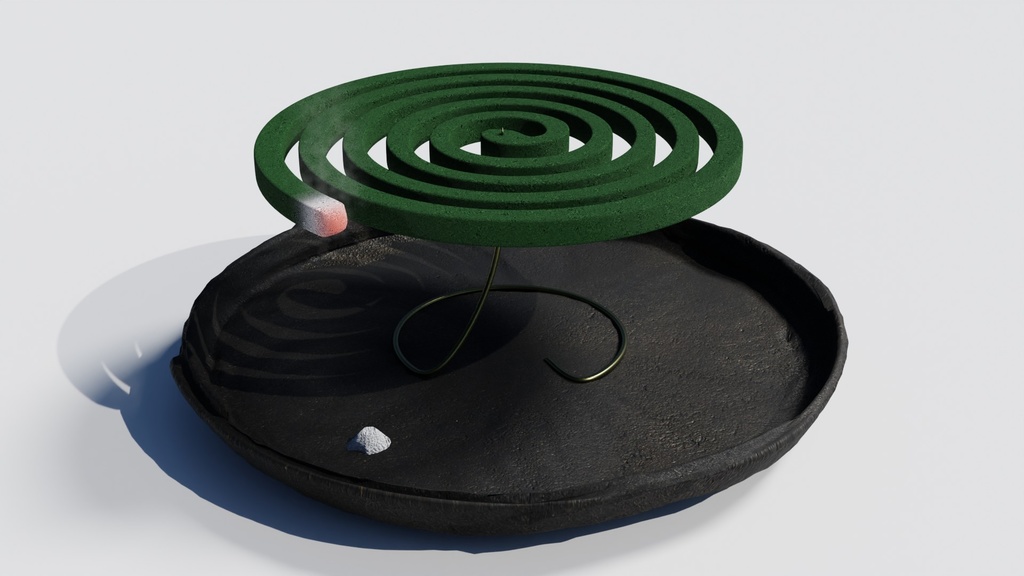 3DCG_蚊取り線香