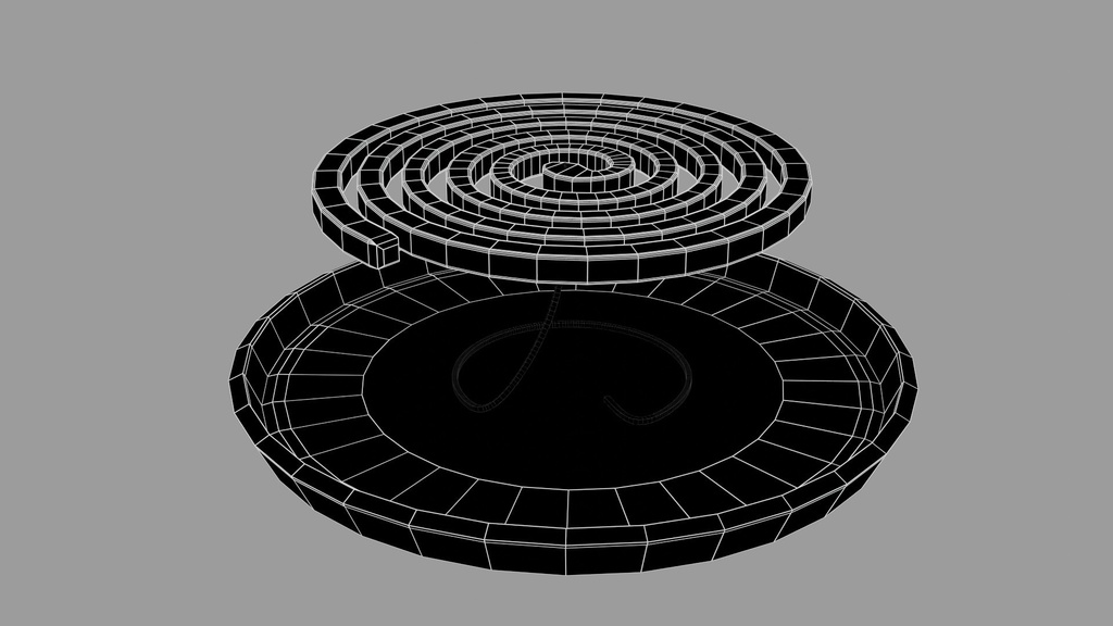 3DCG_蚊取り線香