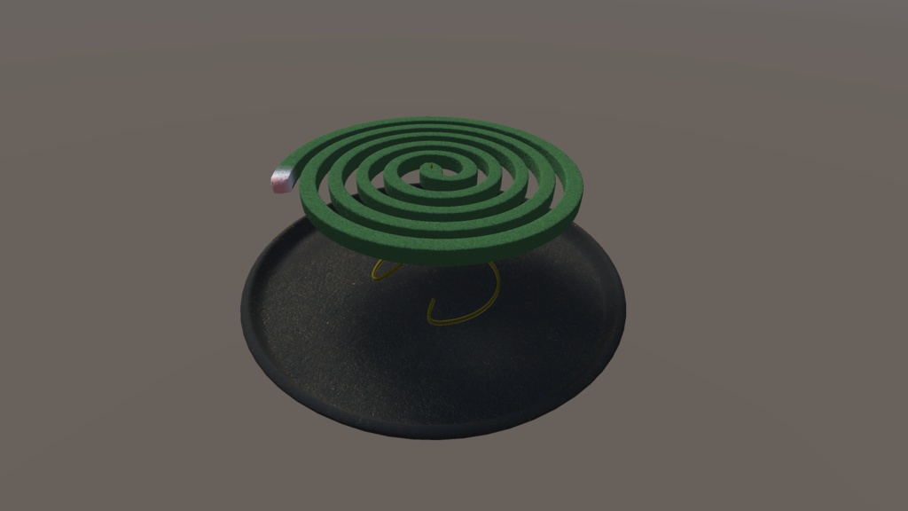 3DCG_蚊取り線香