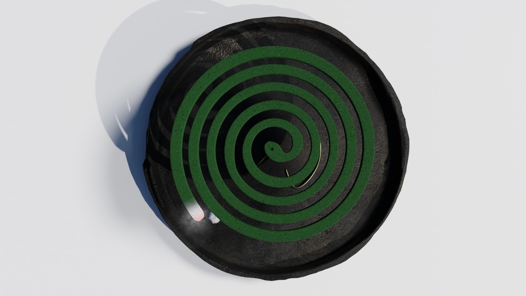 3DCG_蚊取り線香