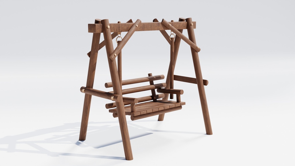 3DCG_木製ブランコ