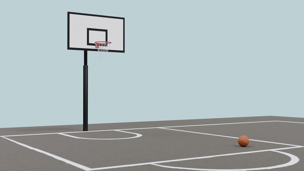 3DCG_バスケットコート