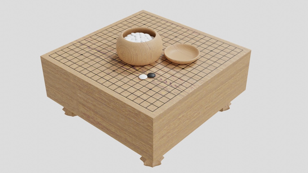 3DCG_囲碁セット
