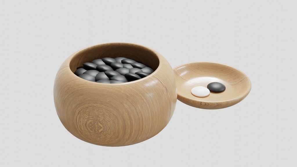 3DCG_囲碁セット