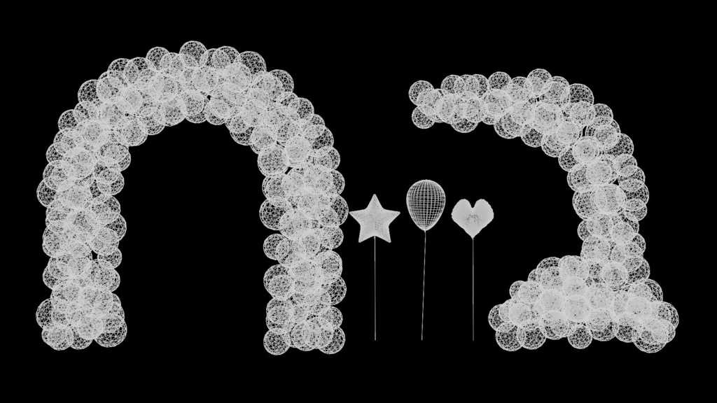 3DCG_バルーンセット