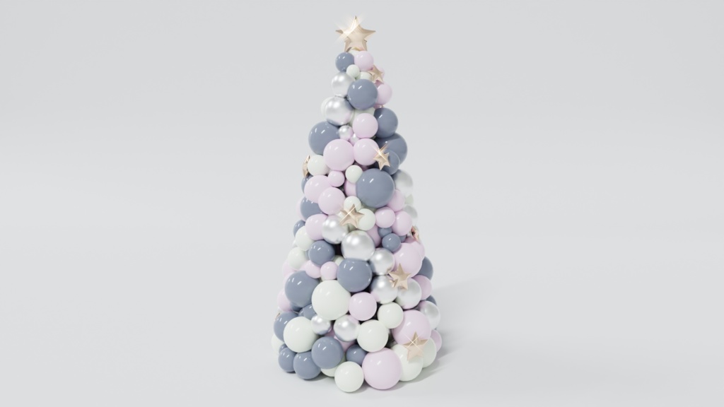 3DCG_バルーンツリー