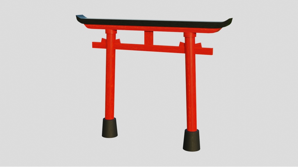 3DCG_鳥居とお賽銭箱
