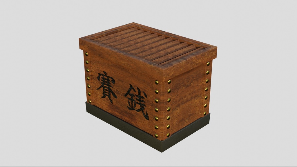 3DCG_鳥居とお賽銭箱