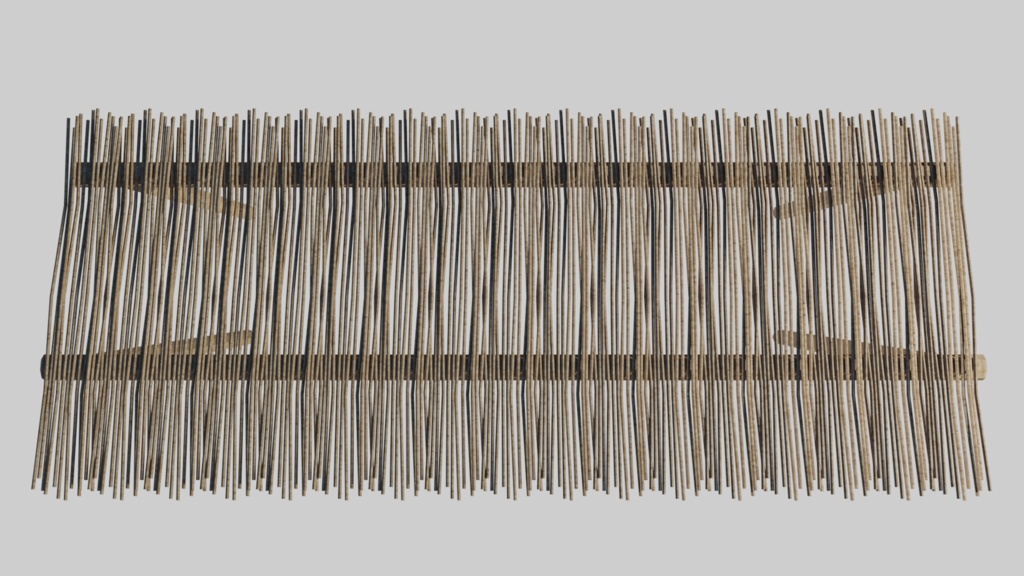 3DCG_ビーチによくある日除け