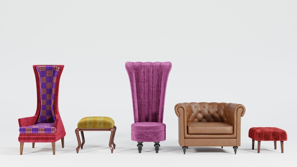 3DCG_お茶会の椅子