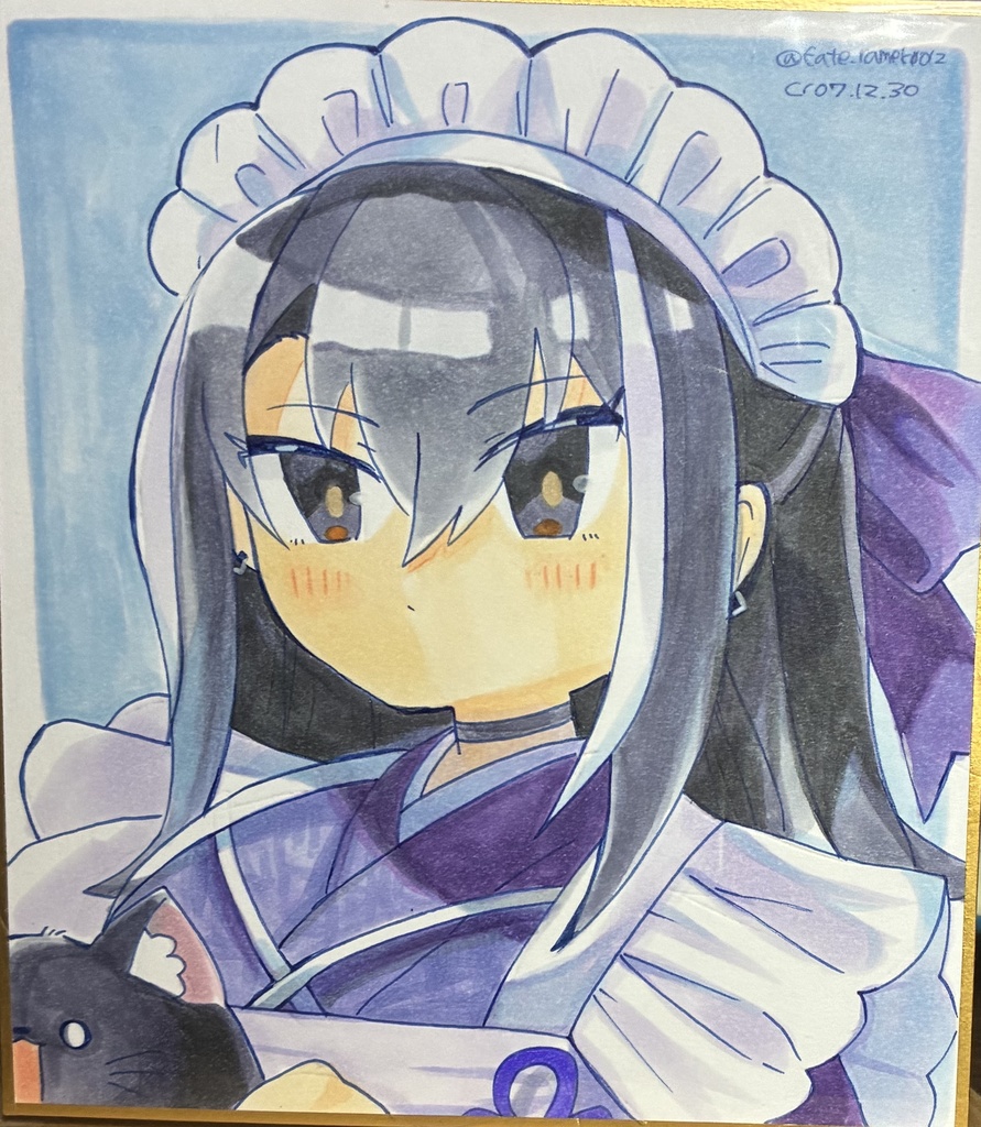 手書き色紙【C107】