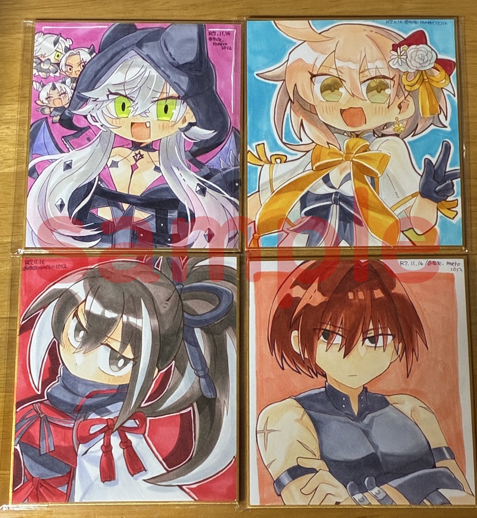 手書き色紙【FGO/ぐだぐだ鯖のみ】