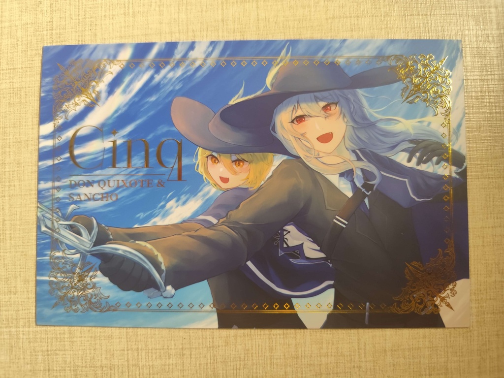 【受注生産】Cinqドンチョ箔押しミニカード&ポストカード