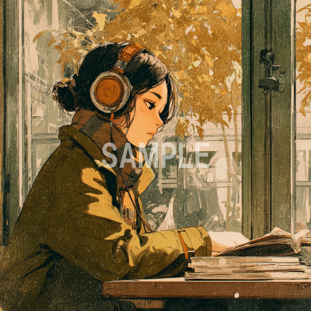 カフェの窓際でくつろぐLo-Fi