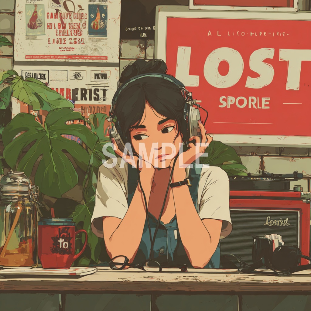 カフェの片隅でくつろぐLo-Fi