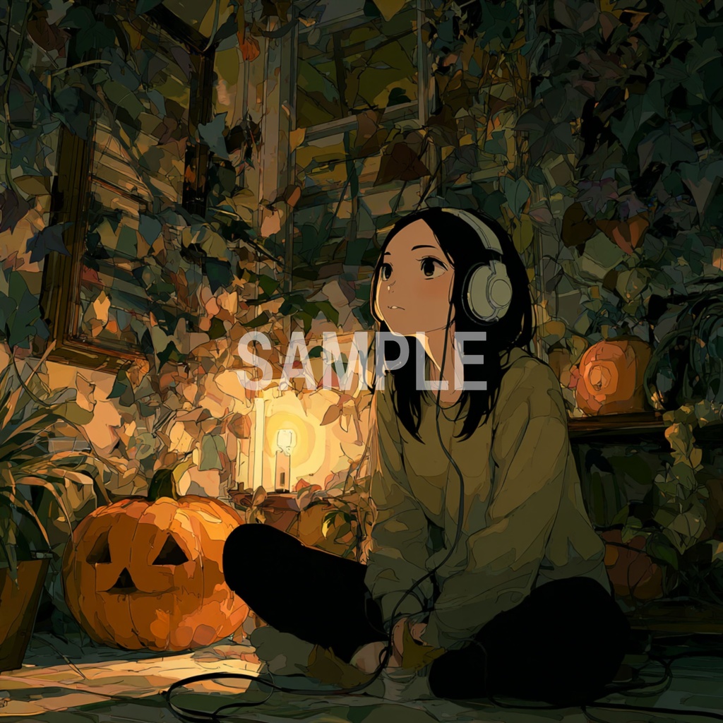 キャンドル灯る部屋でくつろぐLo-Fi