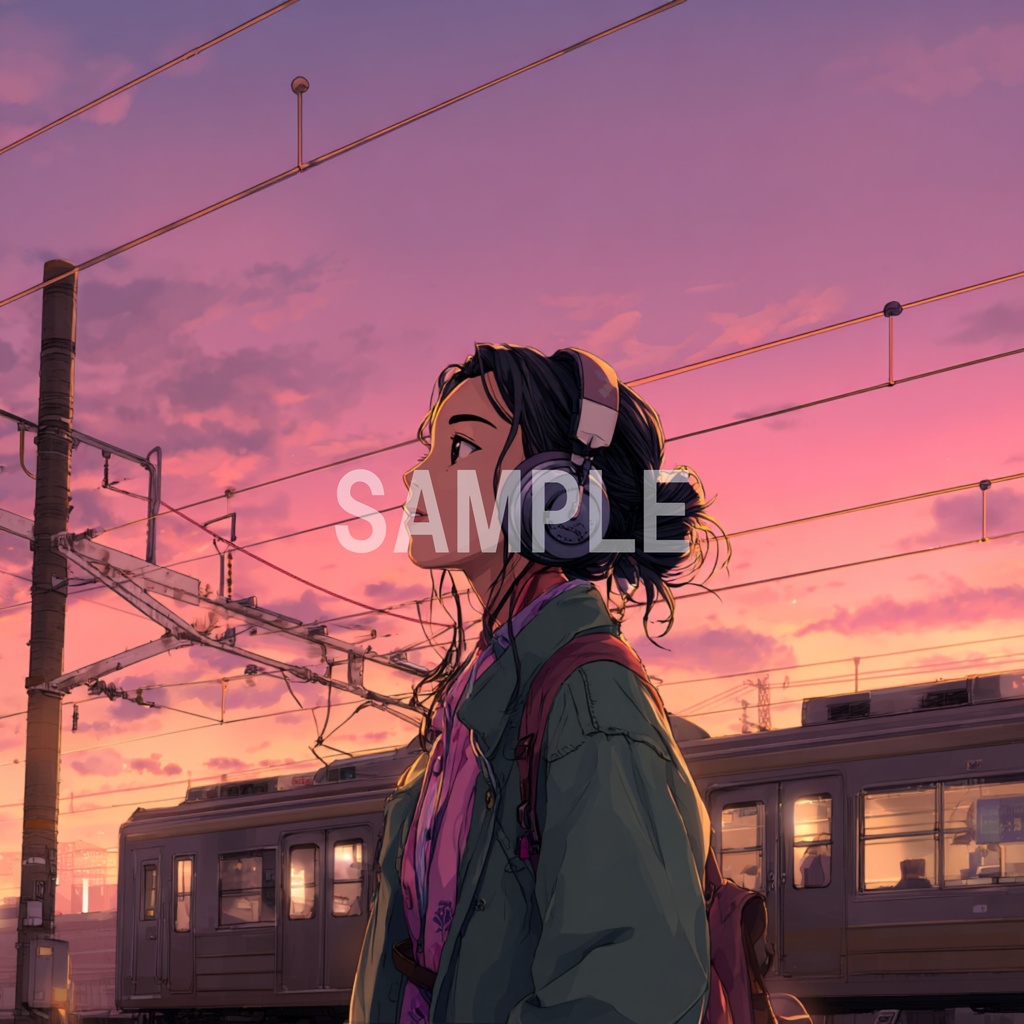 月明かりのもとで佇むLo-Fi