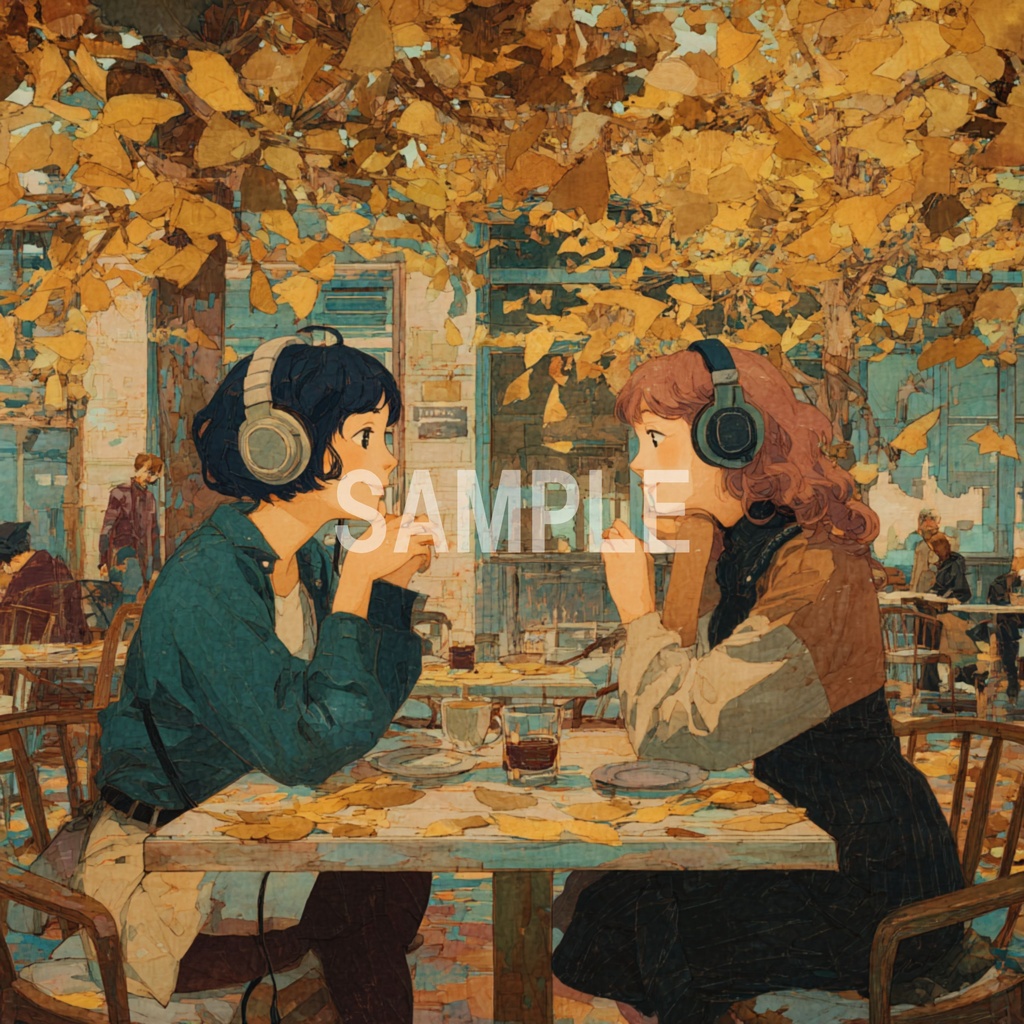 落ち葉の中でくつろぐLo-Fi
