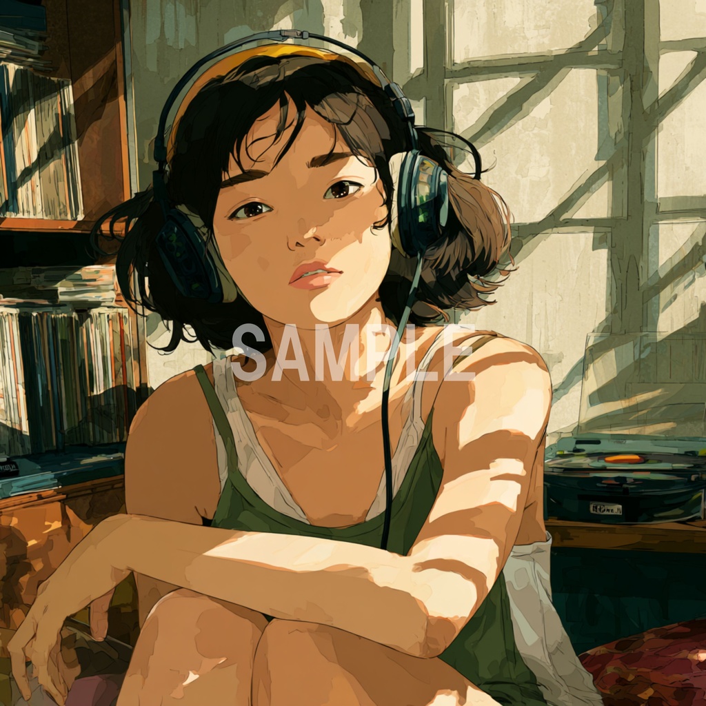 扇風機のある部屋でくつろぐLo-Fi