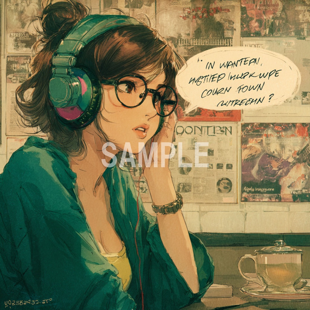 静かなカフェで佇むLo-Fi