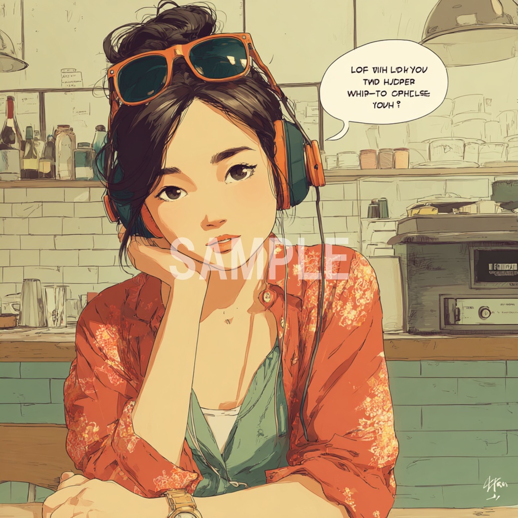 静かなカフェで佇むLo-Fi
