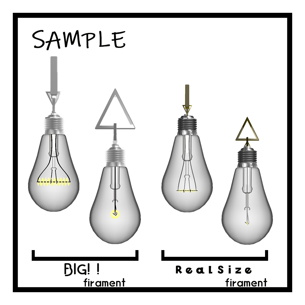 電球イヤリング【VRChat想定】【キプフェル対応】