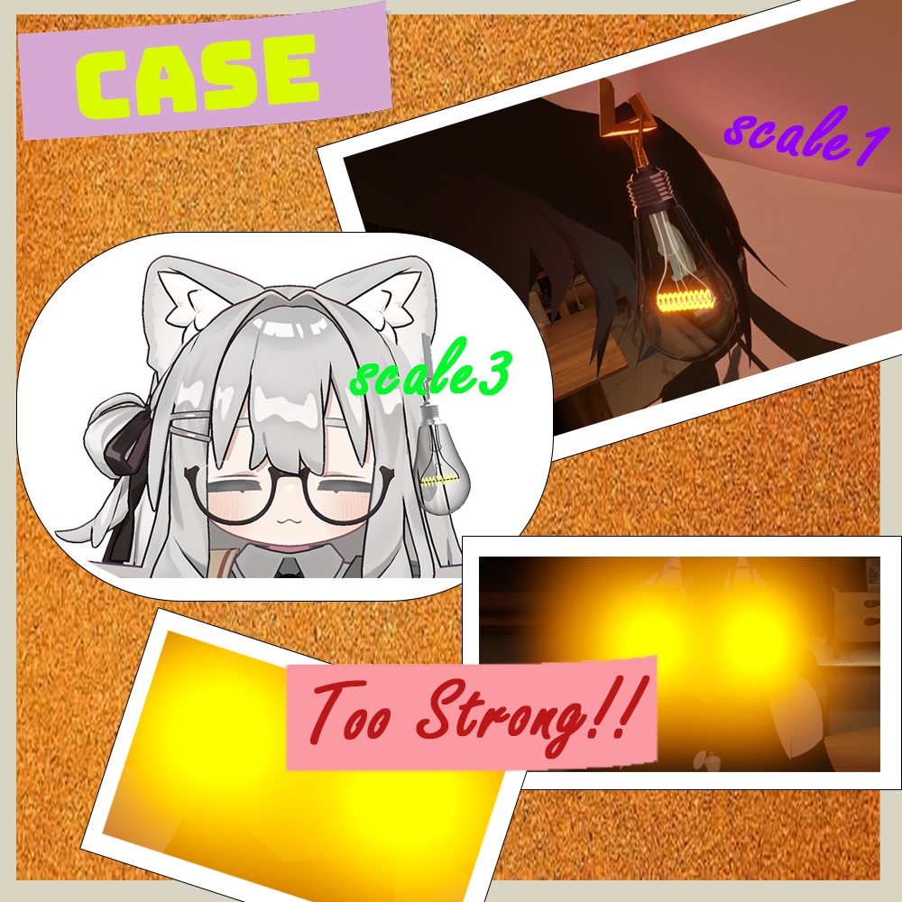 電球イヤリング【VRChat想定】【キプフェル対応】