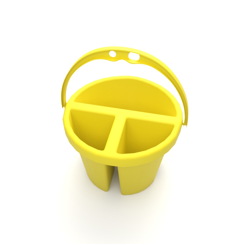 【3Dmodel】筆洗バケツ 絵具用バケツ brush washing bucket