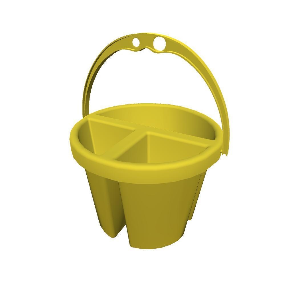 【3Dmodel】筆洗バケツ 絵具用バケツ brush washing bucket