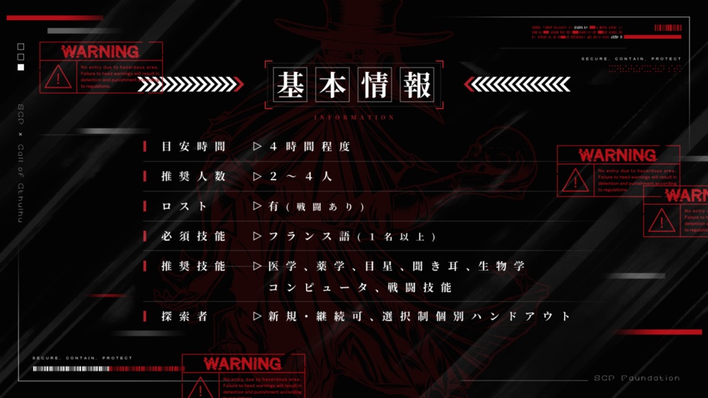 【CoC×SCP】救済のフラテルニテ【6版/7版】