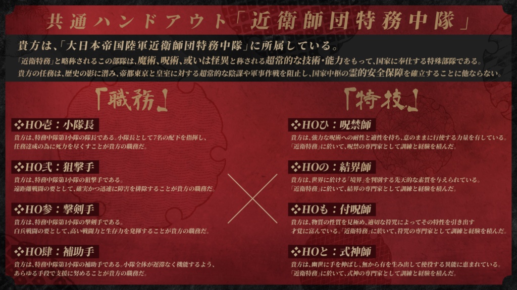 【CoC戦前日本】天照す昏む帝都に日の落ちて【6版/7版】