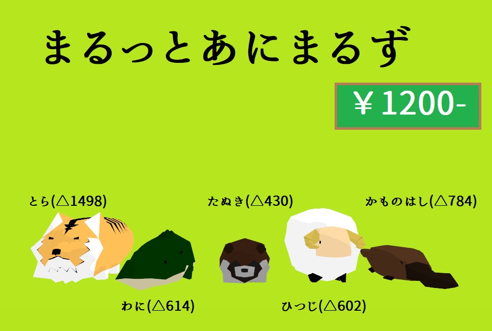 【VRChat想定】まるっとあにまるず