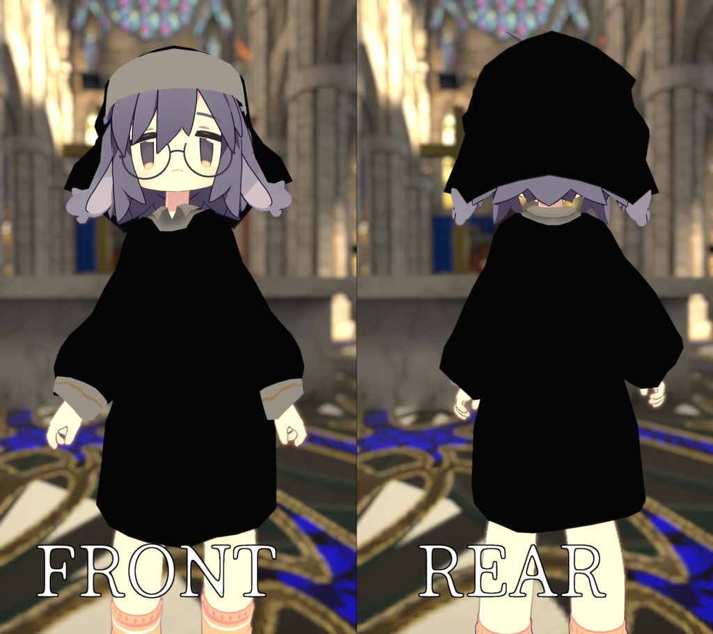 3Dモデル『うささき』向けシスター服モデル『SISTER IS NOT DEAD-ここにいる-』