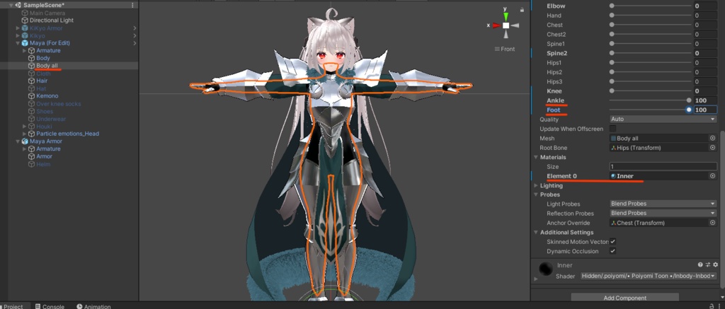 舞夜用 板金鎧 /  Plate Armor for Maya