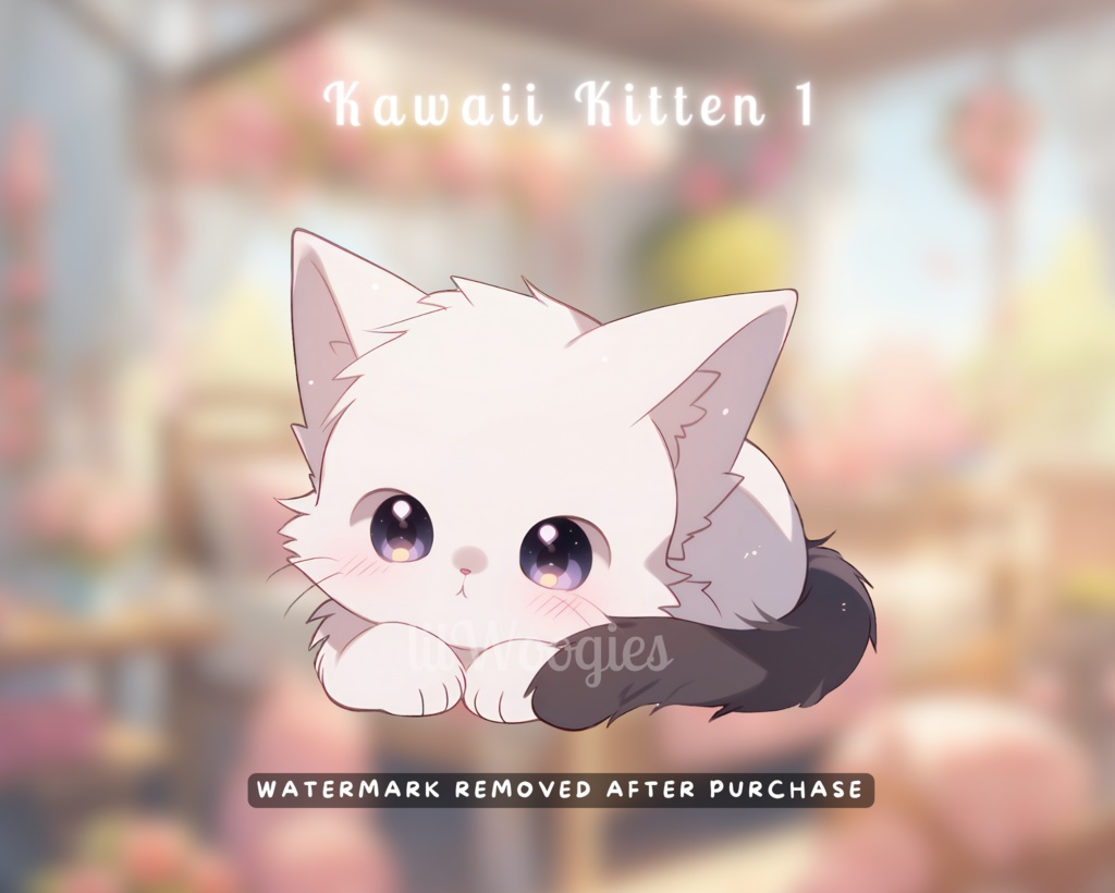 【Assets】5x Kawaii Kittens | Best Friends | Vtuber Pets | Cute Cats | Anime | PNGtuber Assets | Digital Download | Stream Overlay Decoration