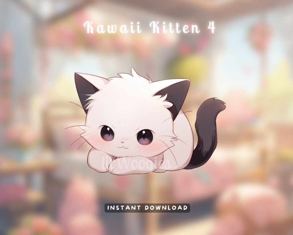 【Assets】5x Kawaii Kittens | Best Friends | Vtuber Pets | Cute Cats | Anime | PNGtuber Assets | Digital Download | Stream Overlay Decoration