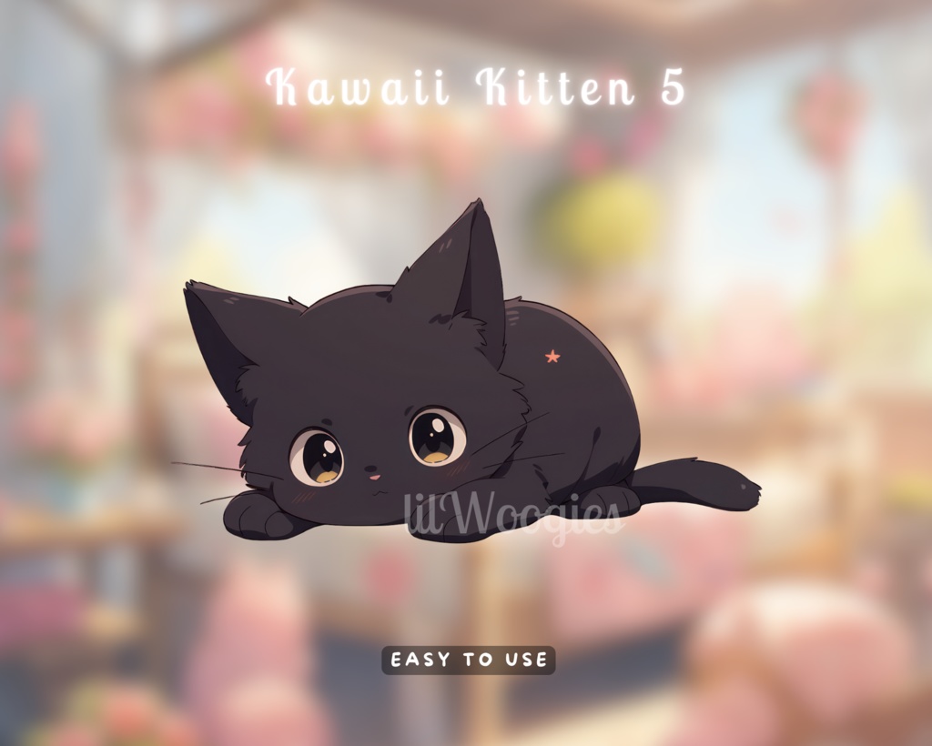【Assets】5x Kawaii Kittens | Best Friends | Vtuber Pets | Cute Cats | Anime | PNGtuber Assets | Digital Download | Stream Overlay Decoration