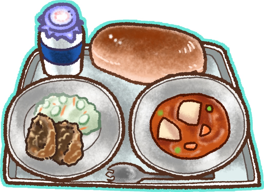【グッズ】なつかしい給食バッジ