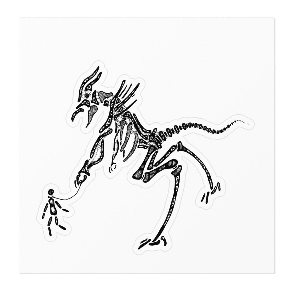 戯画シール プテラノさん