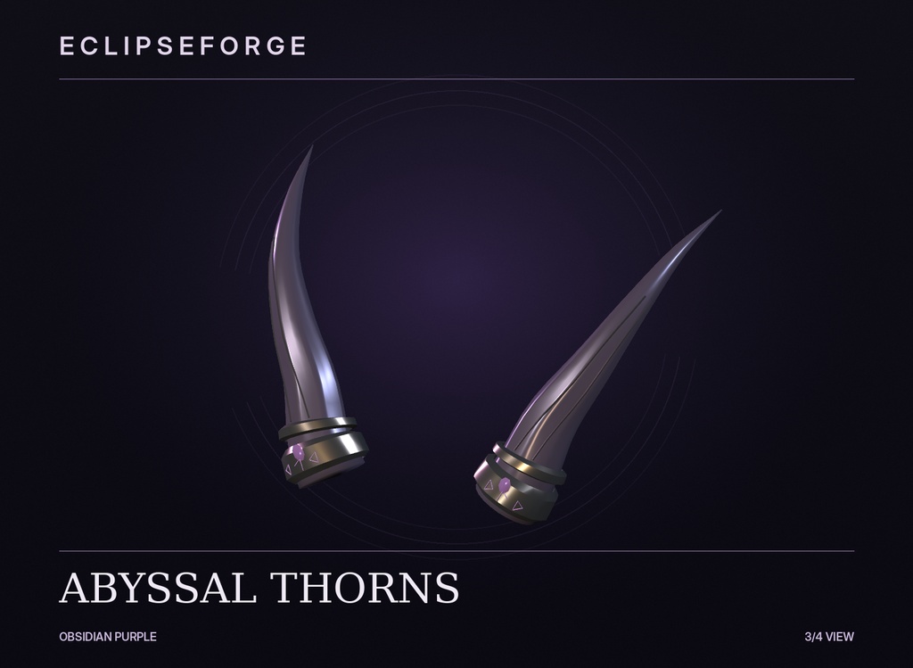 【3種×6色/GLB】ECLIPSE ABYSSAL HORNS|ゴシック角アクセサリー