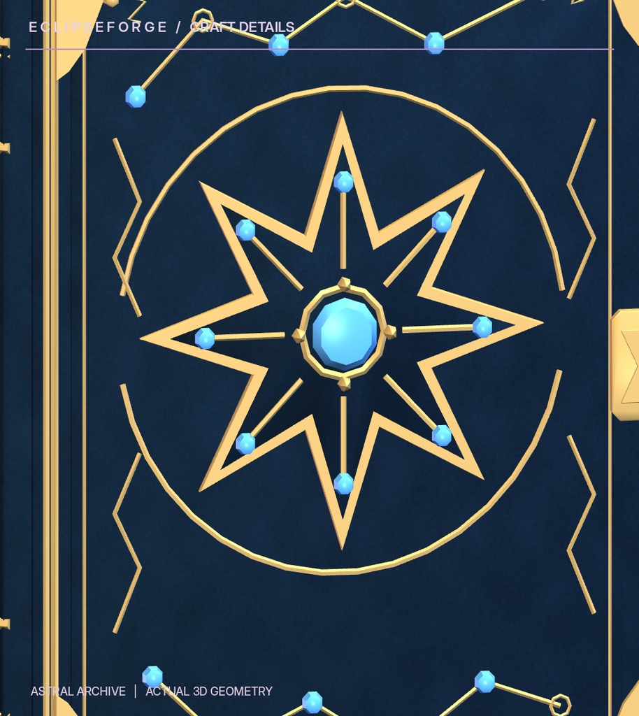 【3種×6色・GLB】ECLIPSE FORBIDDEN GRIMOIRE|ゴシック魔導書 3Dモデル
