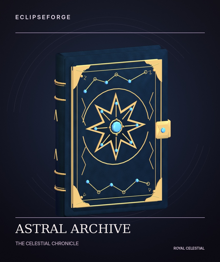【3種×6色・GLB】ECLIPSE FORBIDDEN GRIMOIRE|ゴシック魔導書 3Dモデル