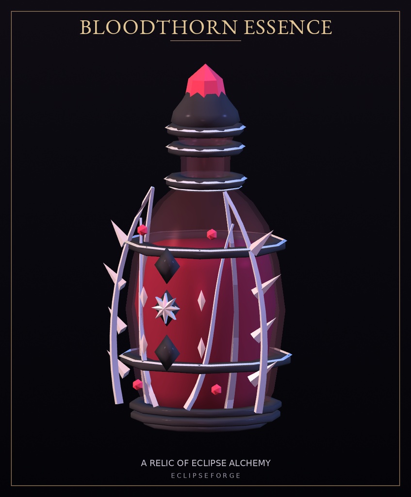 【3D小道具 / GLB】Eclipse Alchemy | 魔法のポーション瓶3種・6色 | Fantasy Potion Set