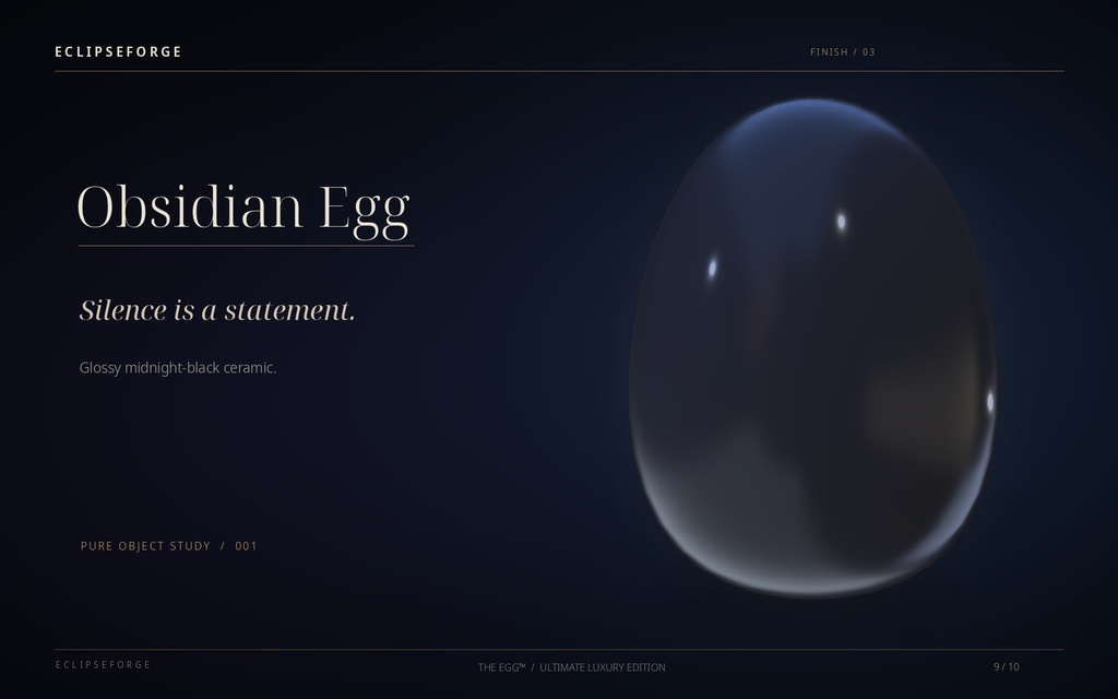 【4色・GLB/OBJ】THE EGG™|Ultimate Luxury Edition|究極の高級たまご3Dモデル